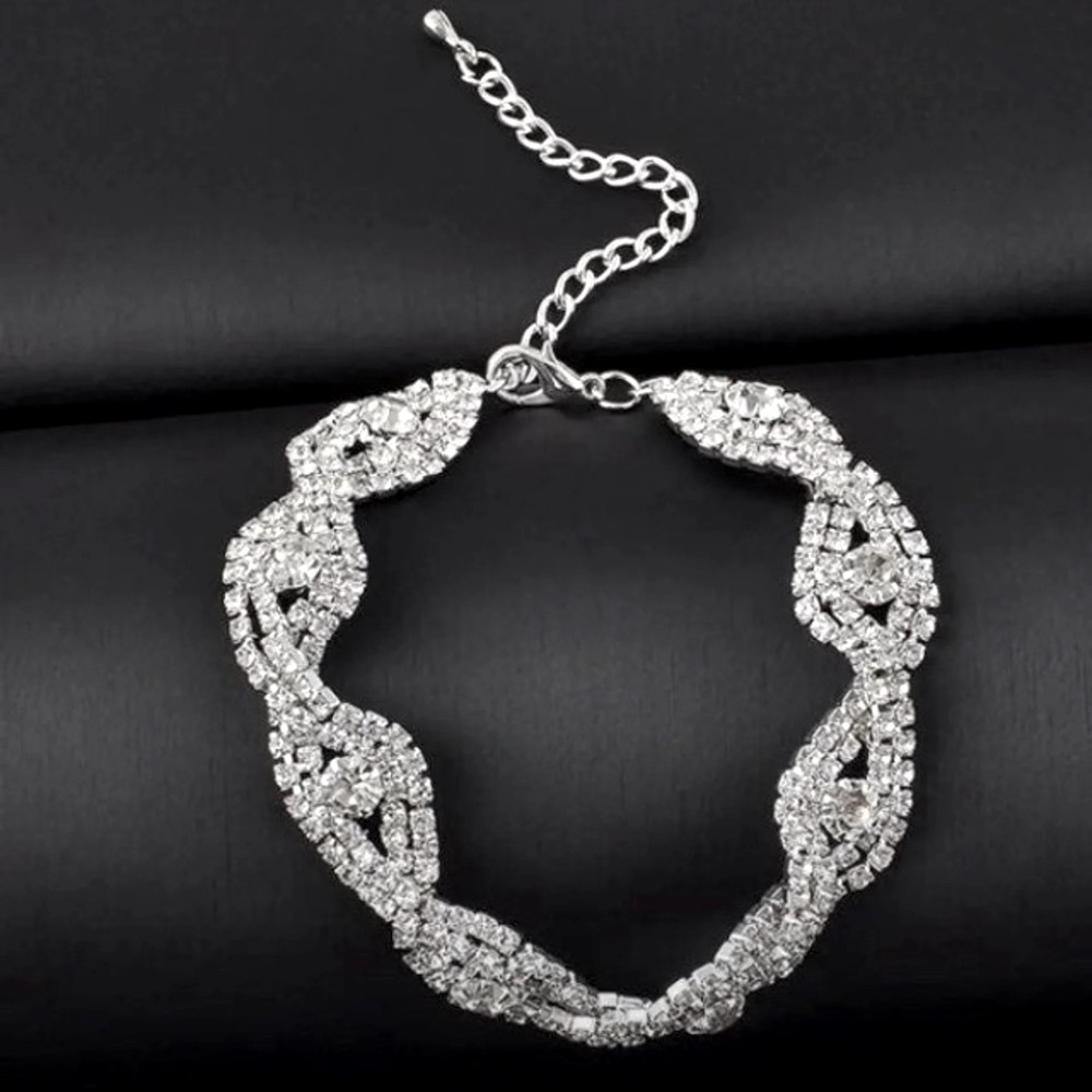 🔀 Infinity Ice Crystal Bracelet or Anklet